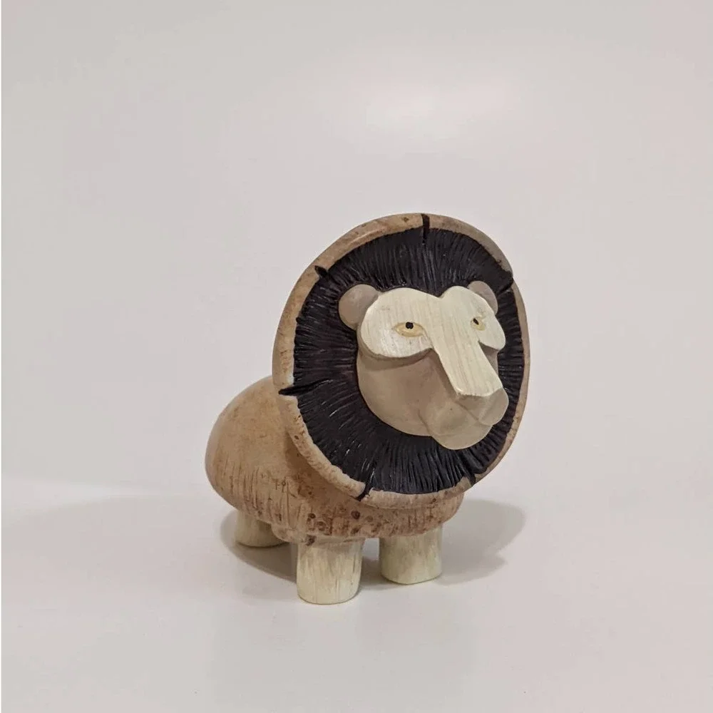 Enesco Home Grown Mushroom Lion Figurine‎ RARE Anthropomorphic Animal No Box
